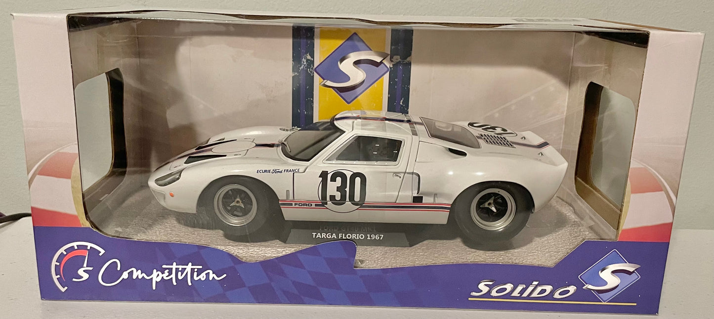 Solido 1:18 die cast Ford GT40 MK1 1967 Targa Florio