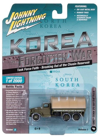 Johnny Lightning 1:64 die cast Korean War GMC CCKW 2 1/2 Ton 6x6 Truck