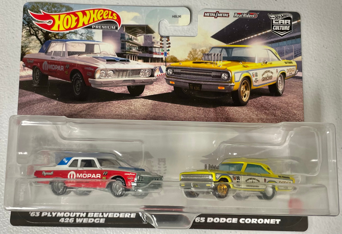 Hot Wheels 1:64 die cast Mopar 2 Pack Dodge AWB & Plymouth 426 Wedge