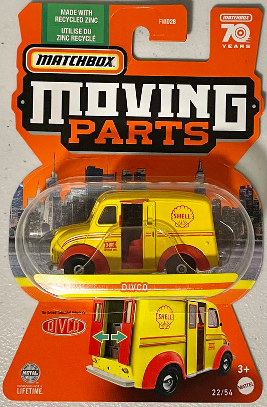 Matchbox 1:64 die cast Divco Shell Delivery Truck