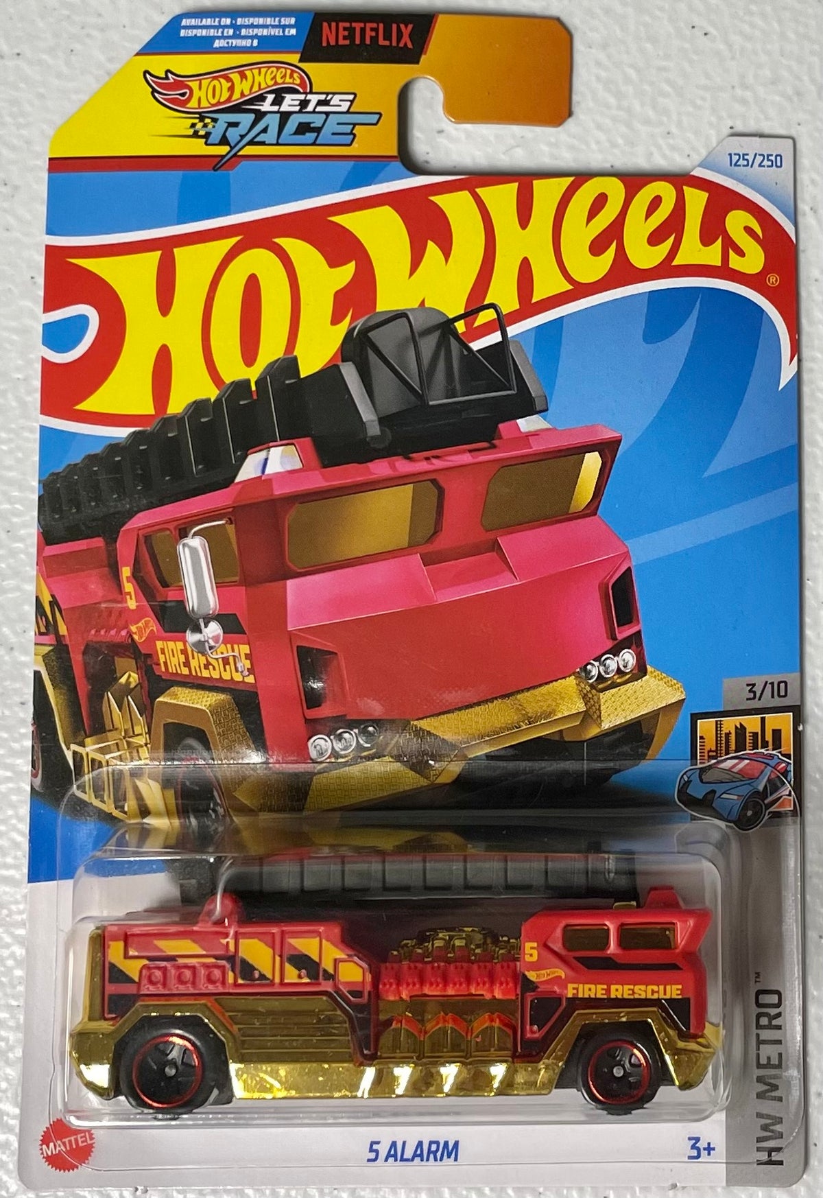 Hot Wheels 1:64 die cast 5 Alarm Fire Truck