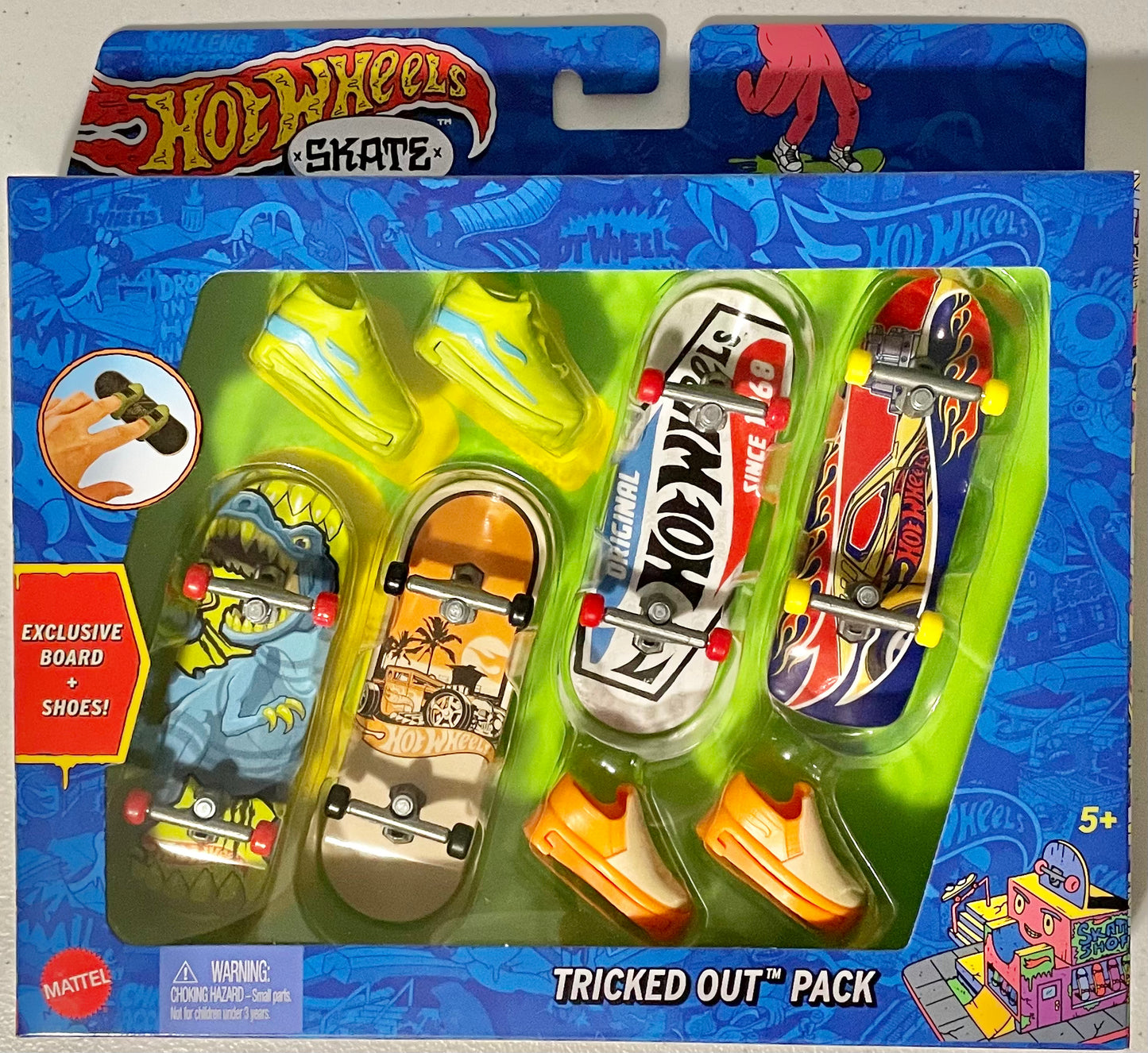Hot Wheels Skate Tricked Out Fingerboard And Shoe Pack