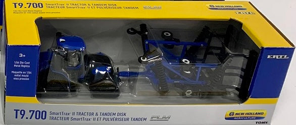 Ertl 1:64 die cast New Holland T9.700 SmartTrax ll Farm Tractor with Tandem Disk