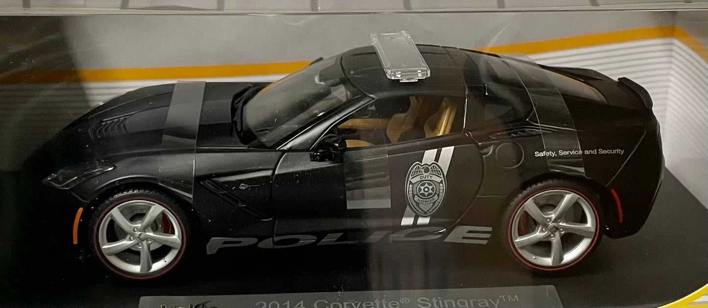 Maisto 1:18 die cast 2014 Chevy Corvette Stingray Police Car