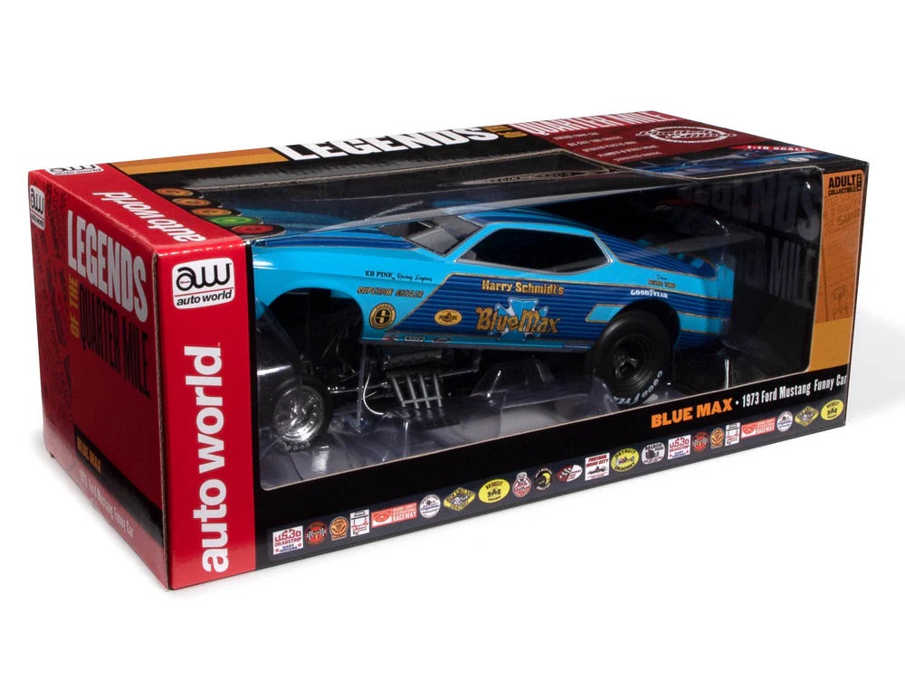 Auto World 1:18 die cast 1973 Ford Mustang “Blue Max” Funny Car
