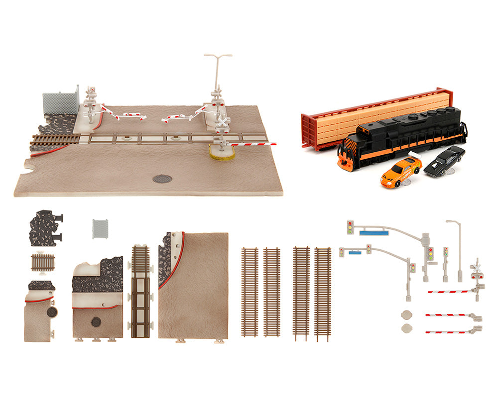 Jada Nano Scenes Fast and Furious Final Race Train Scene Diorama