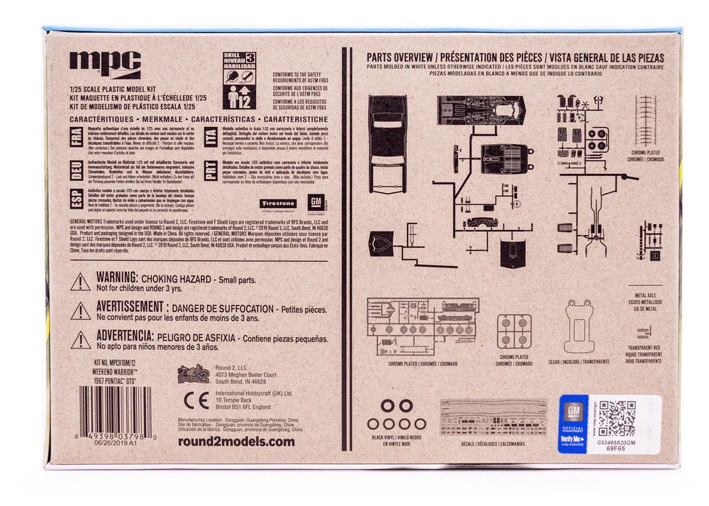 MPC 1:25 1967 Pontiac GTO Weekend Warrior 3 in 1 Model Kit