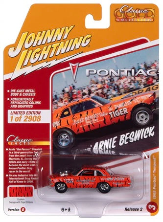 Johnny Lightning 1:64 die cast 1963 Pontiac Tempest "Tameless Tiger"