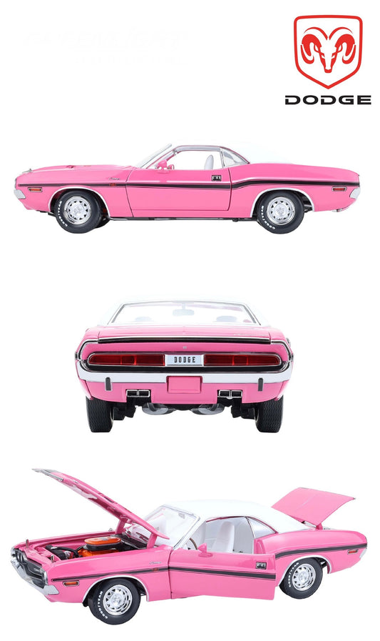 Greenlight 1:18 die cast 1970 Dodge Challenger R/T 440 Six Pack Pink