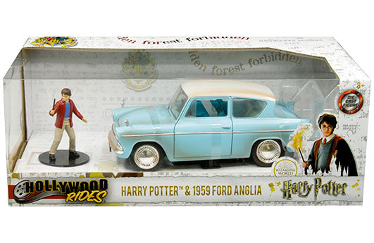 Jada 1:24 die cast 1959 Ford Anglia with Harry Potter Figure