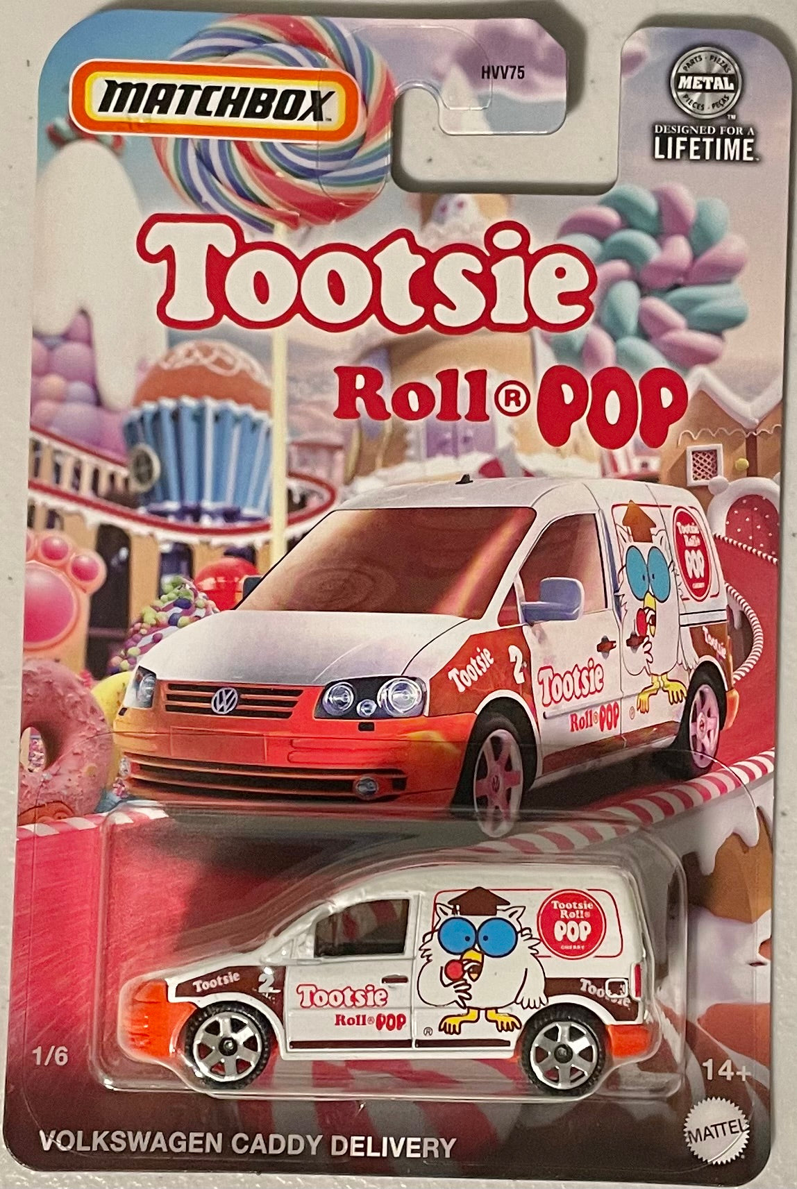 Matchbox 1:64 diecast Tootsie Pop Candy Volkswagen Caddy Delivery