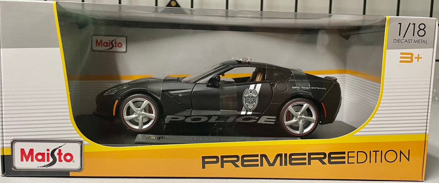Maisto 1:18 die cast 2014 Chevy Corvette Stingray Police Car