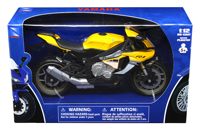 New Ray 1:12 die cast 2016 Yamaha YZF R1 Sport Bike Yellow