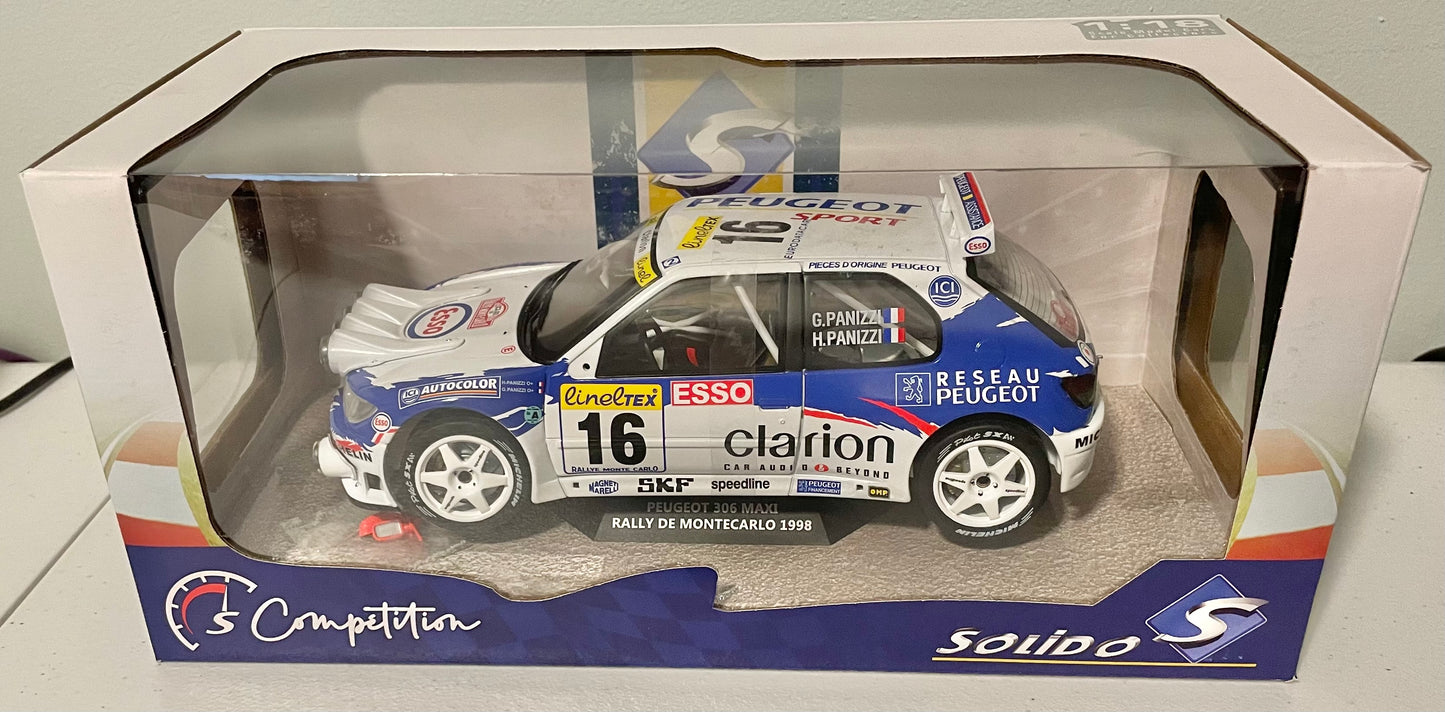 Solido 1:18 die cast 1992 Peugeot 306 Maxi Rally