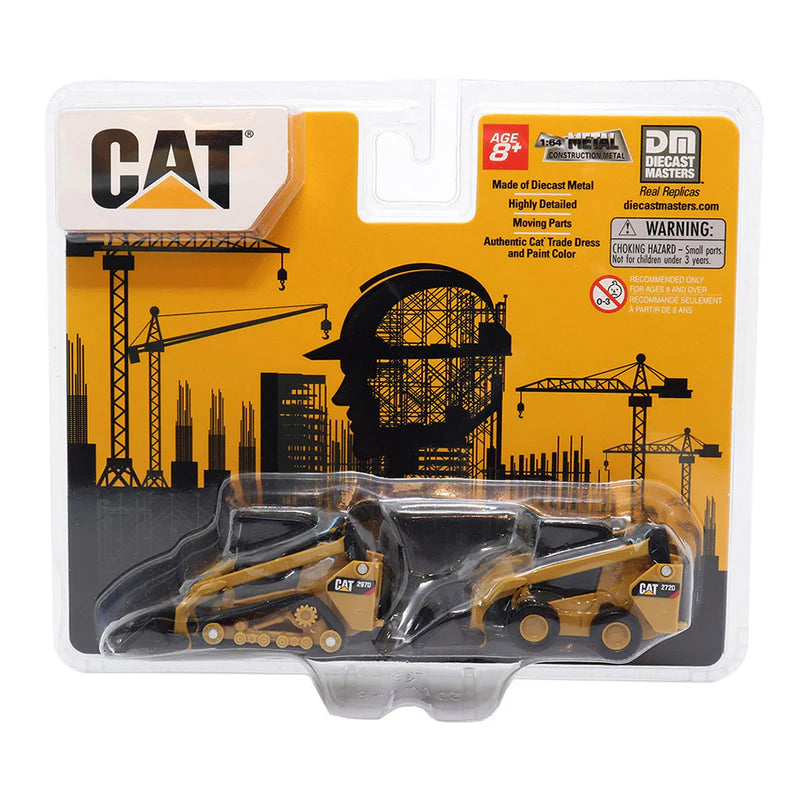 Diecast Masters 1:64 die cast CAT 272D2 Skid Steer and 297D2 Track Loader Twin Pack