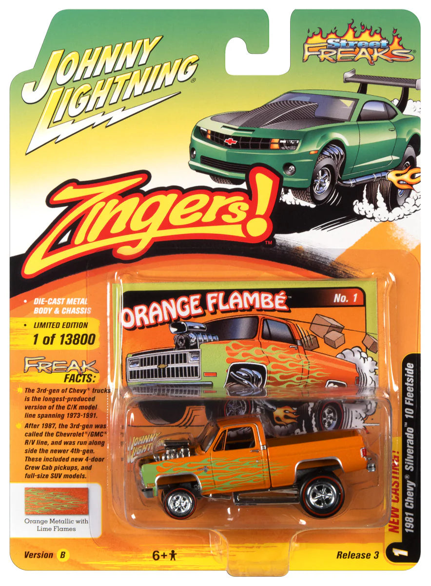 Johnny Lightning Zingers 1:64 die cast 1981 Chevy Silverado