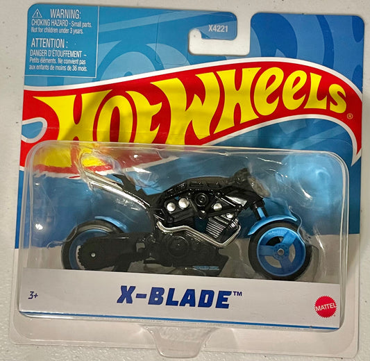 Hot Wheels 1:18 die cast X-Blade (Blue) Motorcycle