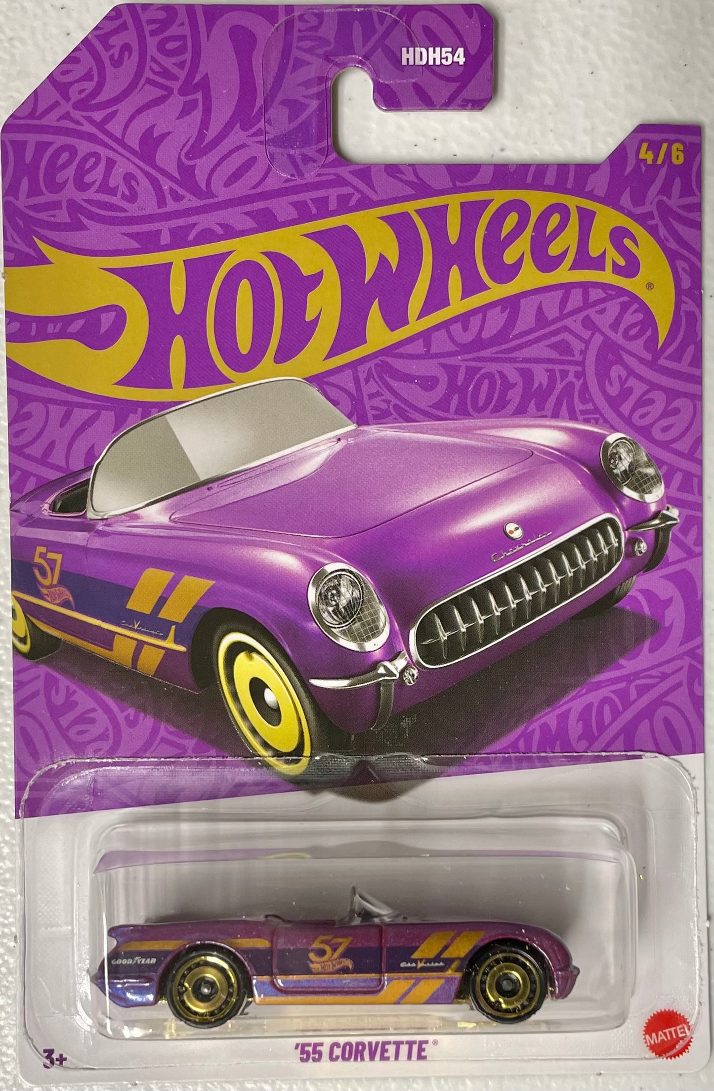 Hot Wheels 1:64 die cast 1955 Chevy Corvette