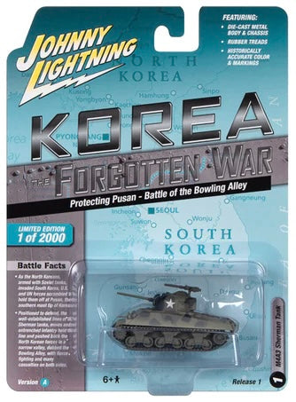 Johnny Lightning 1:64 die cast Korean War M4A3 Sherman Tank