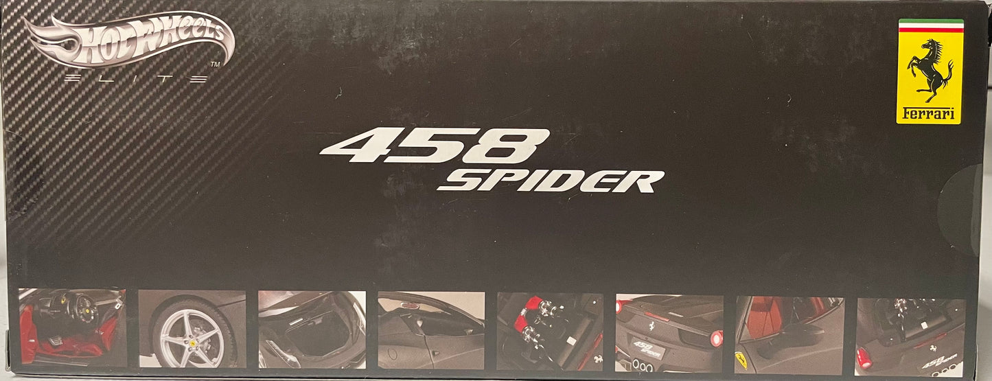 Hot Wheels 1:18 Elite die cast Ferrari 458 Italia Spider