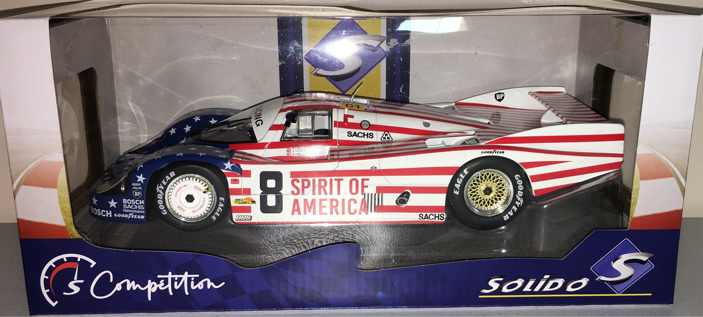 Solido 1:18 die cast Porsche 956 “Spirit of America” race car