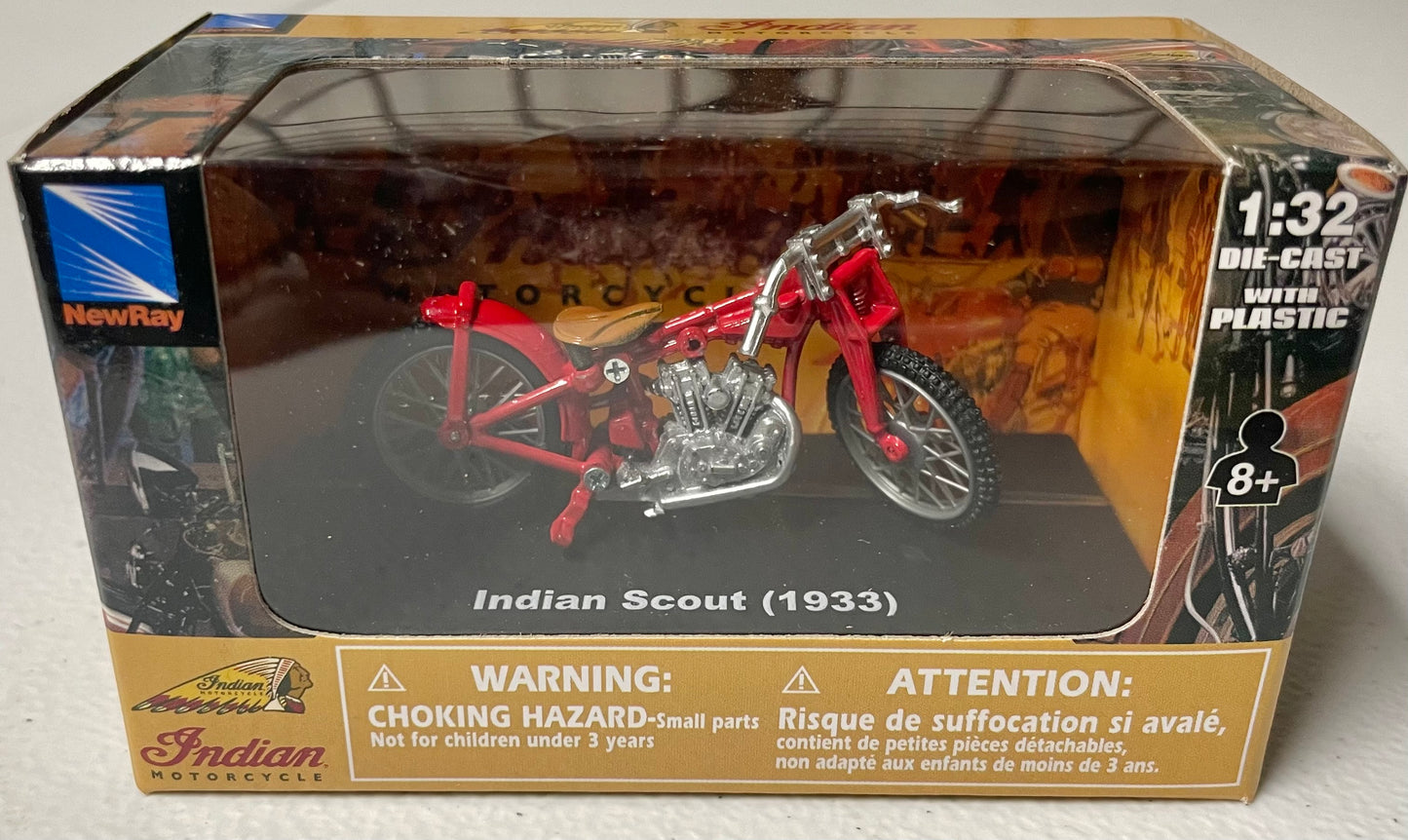 New Ray 1:32 die cast 1933 Indian Scout Motorcycle