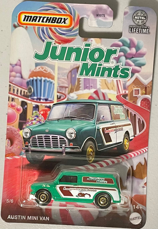 Matchbox 1:64 diecast Junior Mints Candy Austin Mini Van
