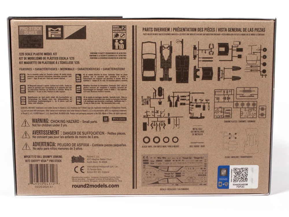 MPC 1:25 Grumpy’s Toy Chevy Vega Pro Stock Drag Racing Model Kit