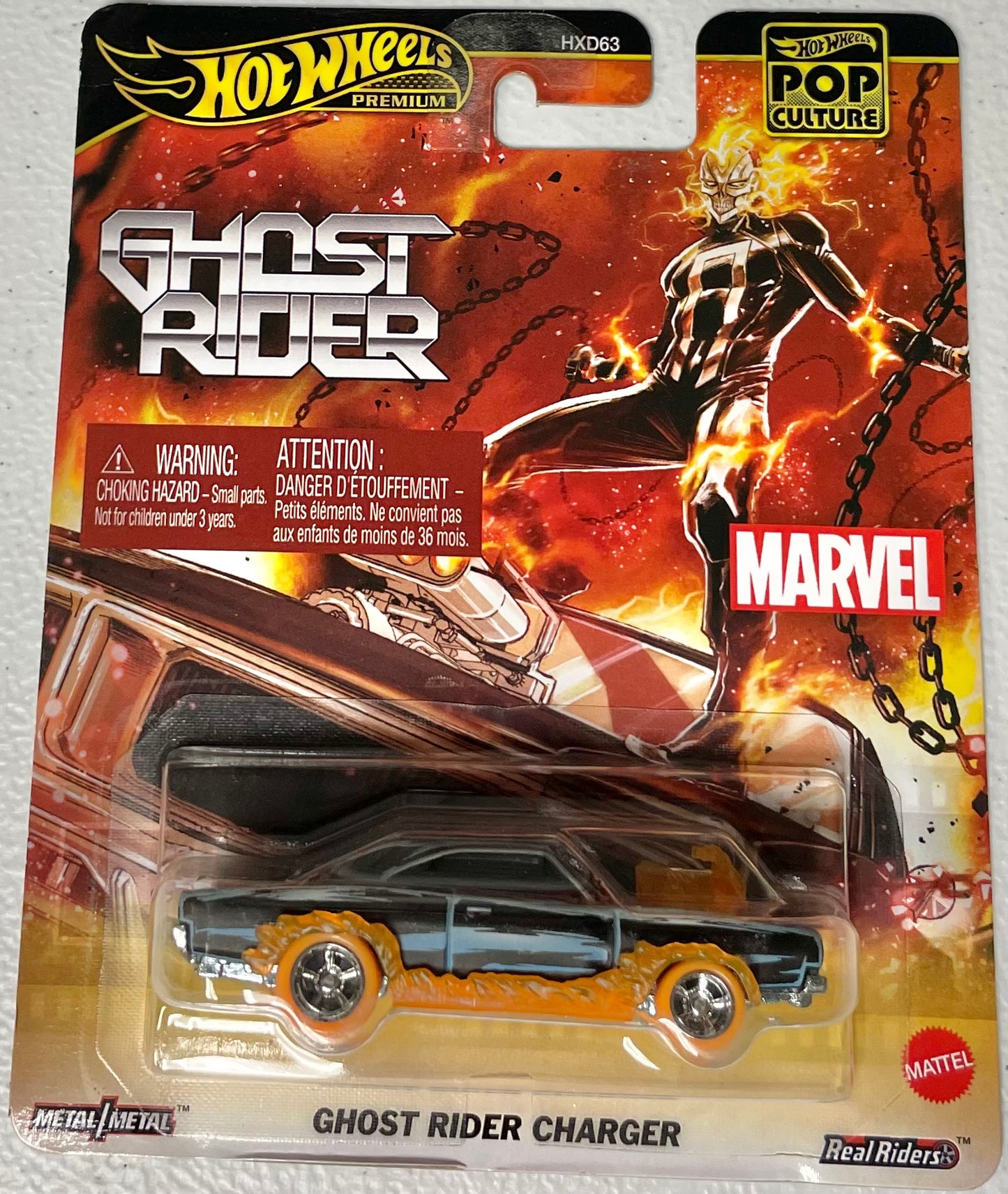 Hot Wheels 1:64 diecast Marvel Ghost Rider Charger