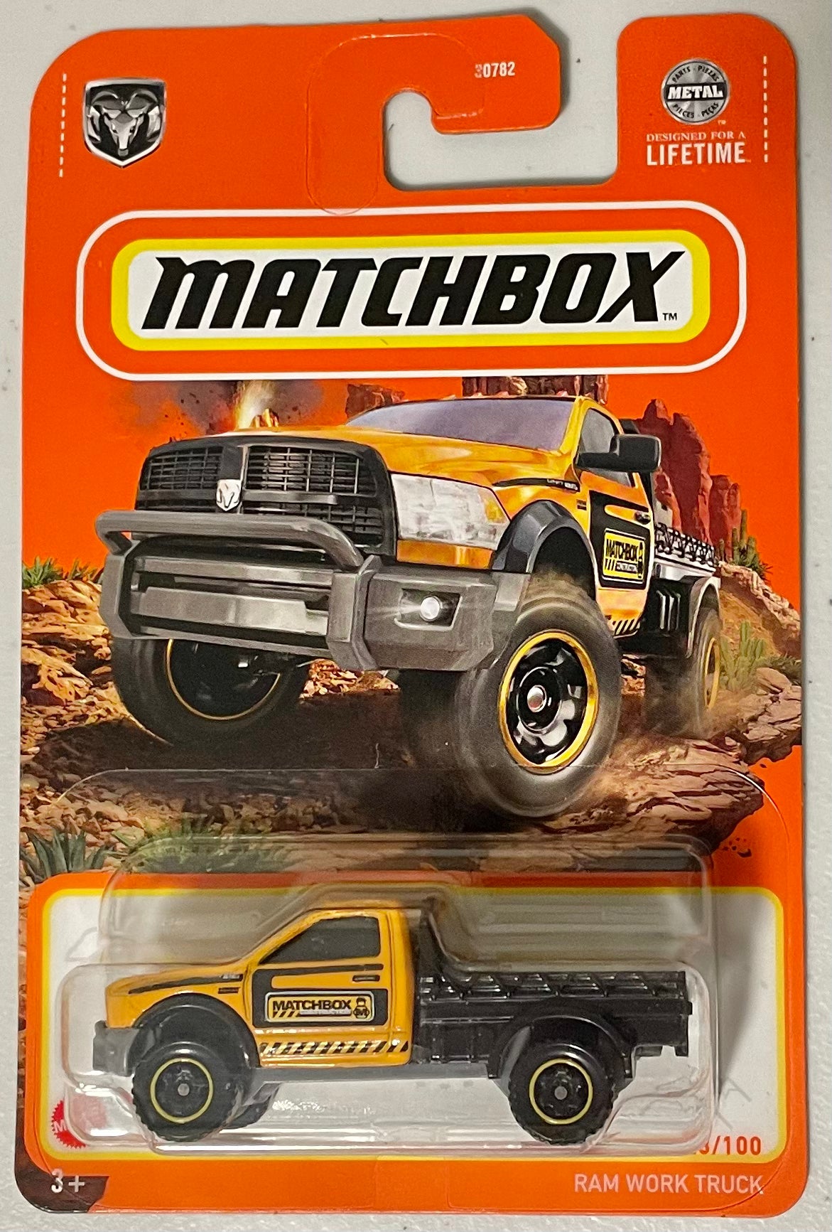Matchbox 1:64 die cast Ram Flatbed Work Truck