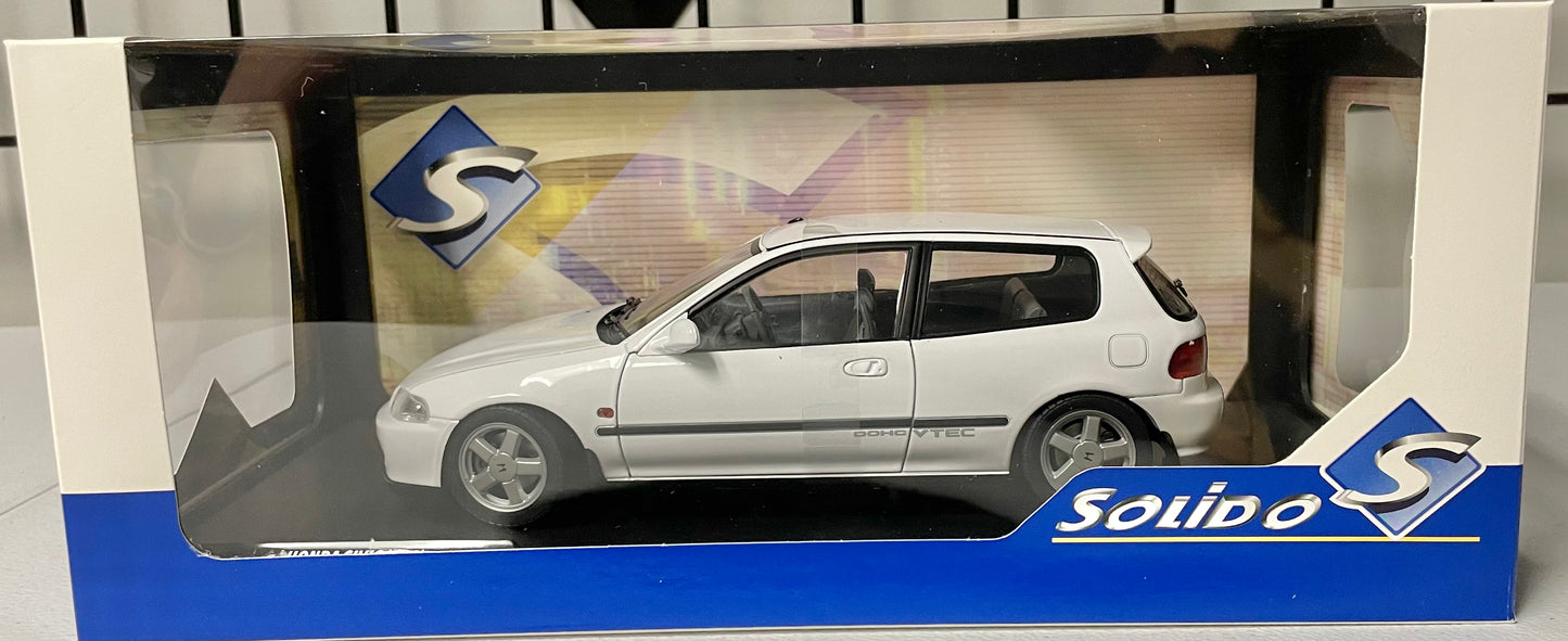 Solido 1:18 die cast 1991 Honda Civic EG Hatch White RHD