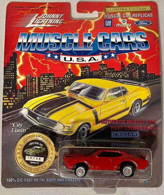 Johnny Lightning 1/64 Muscle Cars USA 1969 Olds 442 Red