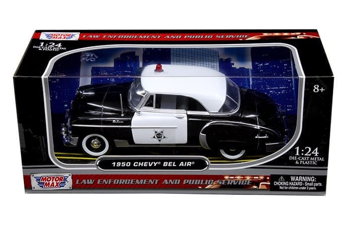 Motormax 1:24 die cast 1950 Chevy Bel Air Coupe Police Car
