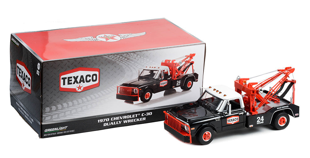 Greenlight 1:18 Die Cast 1970 Chevy C30 Texaco Tow Truck Wrecker