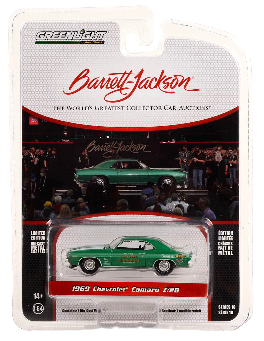 Greenlight 1:64 die cast 1969 Chevy Camaro Z/28 Tony Pizzi Automotive