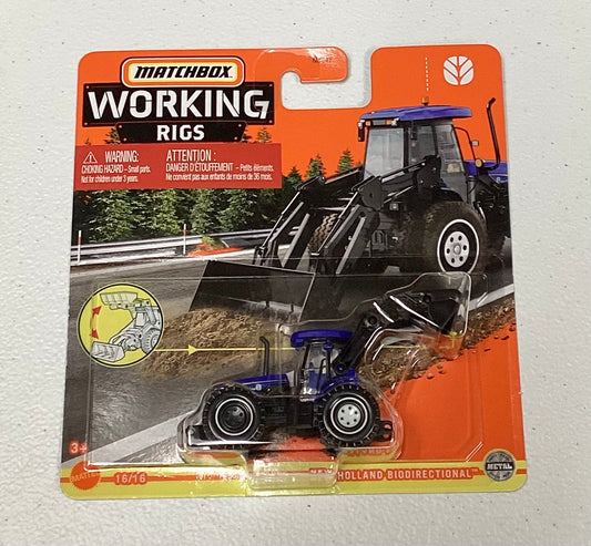Matchbox Working Rigs 1:64 die cast New Holland Biodirectional Tractor