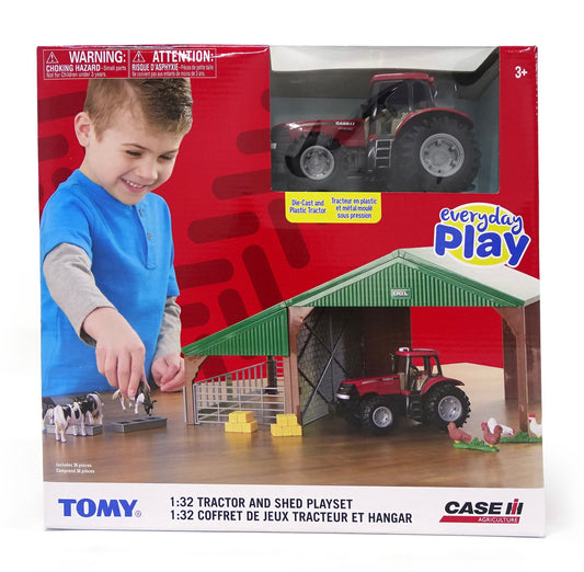 Case IH Magnum and 1/32 Scale Farm Building Play Set
