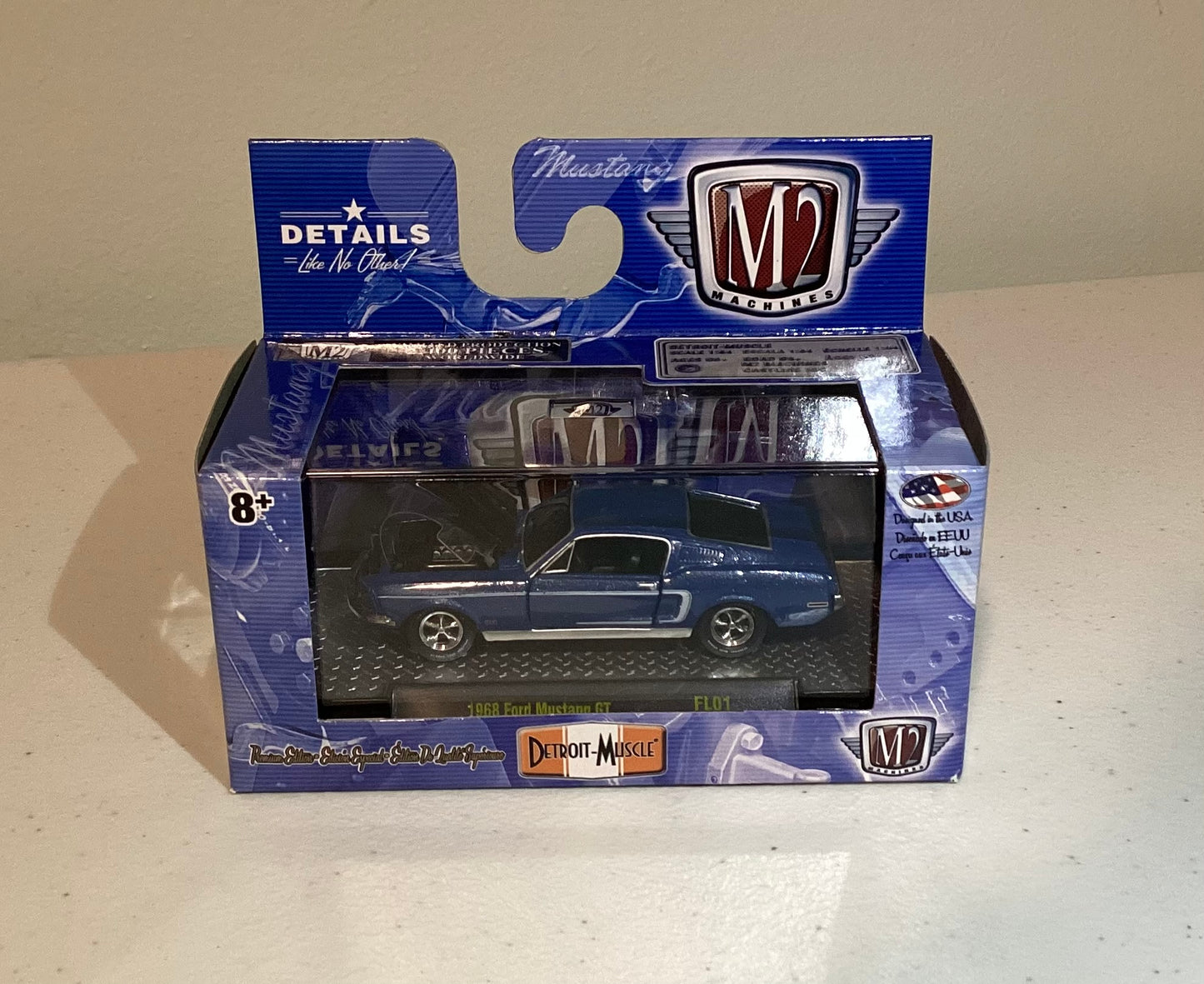 M2 Machines 1:64 die cast 1968 Ford Mustang GT