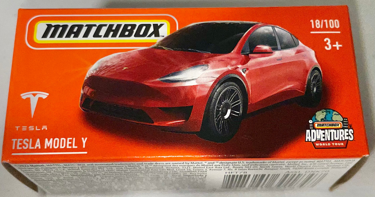 Matchbox 1:64 die cast Tesla Model Y Red