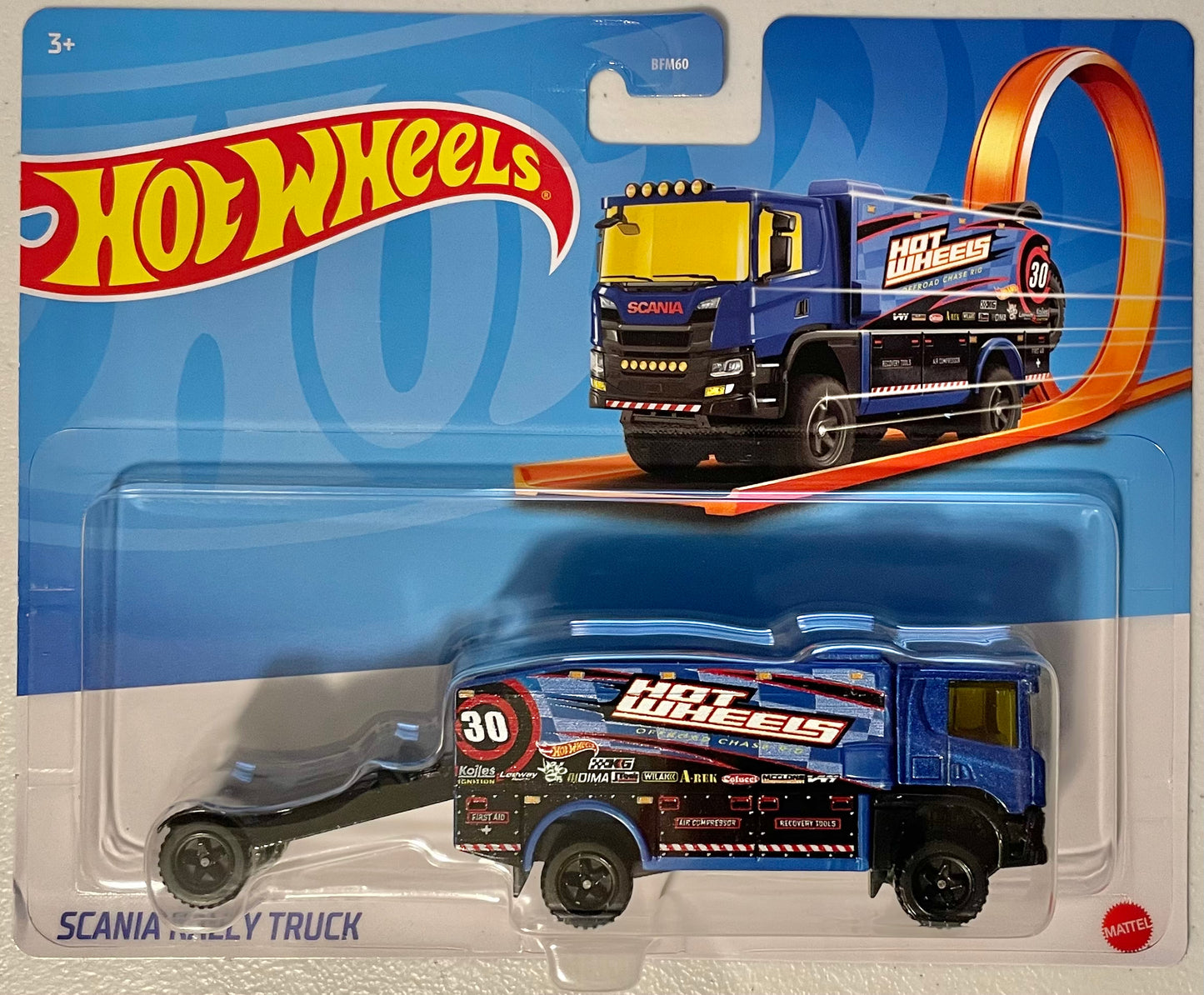 Hot Wheels Track Trucks 1:64 die cast Scania Rally Truck