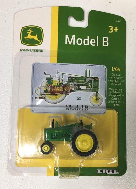 Ertl 1:64 die cast toy John Deere Model B Farm Tractor