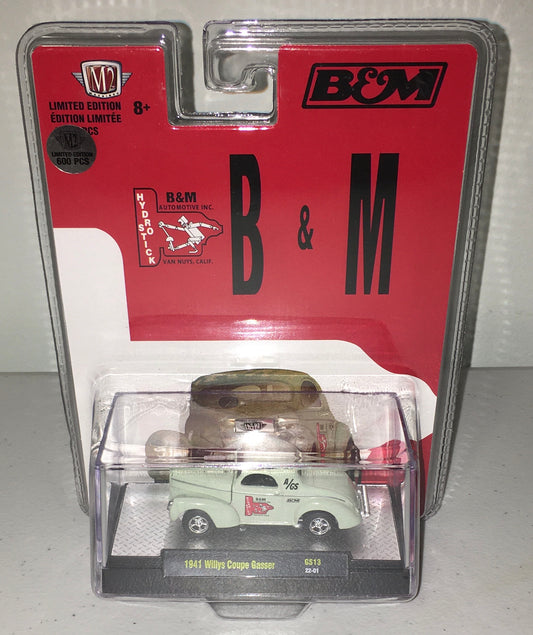 M2 Machines 1:64 die cast B&M '41 Willys Coupe Gasser CHASE