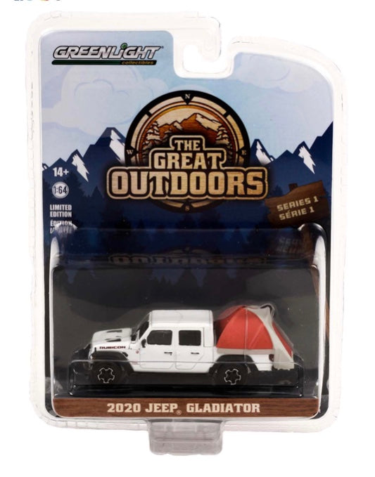 Greenlight 1:64 die cast 2020 Jeep Gladiator with Truck Bed Tent
