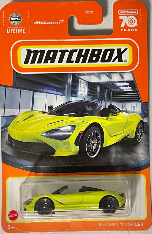 Matchbox 1:64 die cast McLaren 720 Spider