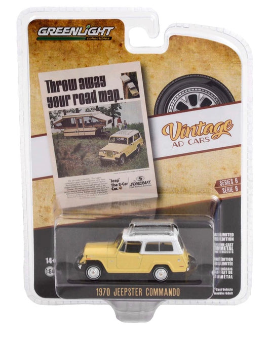 Greenlight 1:64 die cast 1970 Jeepster Commando Vintage Ad Cars