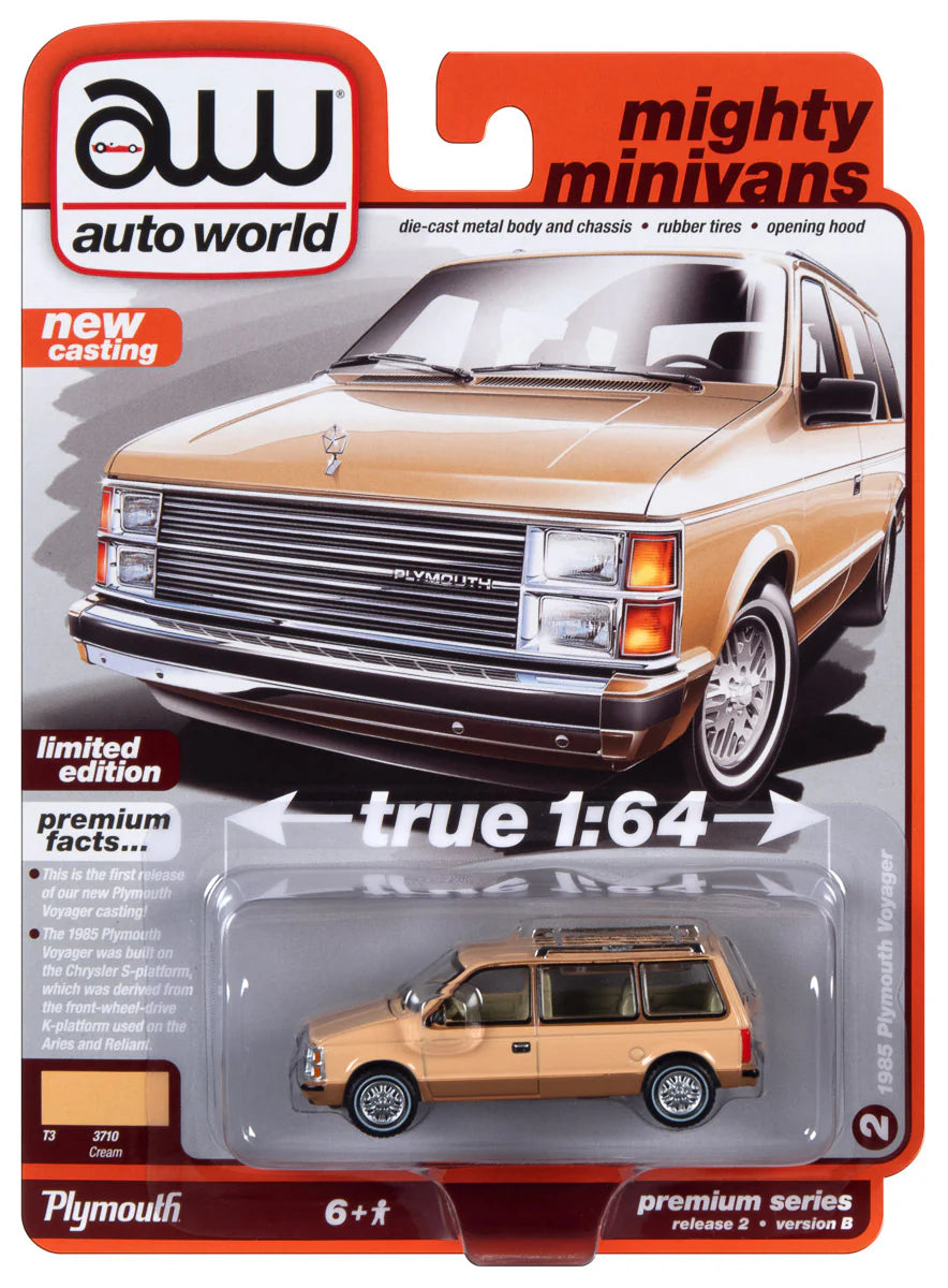 Auto World 1:64 die cast 1985 Plymouth Voyager Minivan