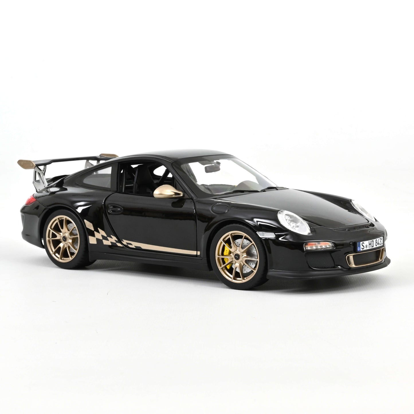 Norev 1:18 die cast 2009 Porsche 911 GT3 RS Black and Gold