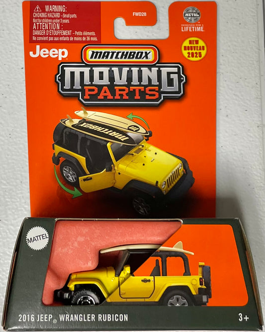 Matchbox 1:64 die cast 2016 Jeep Wrangler Rubicon