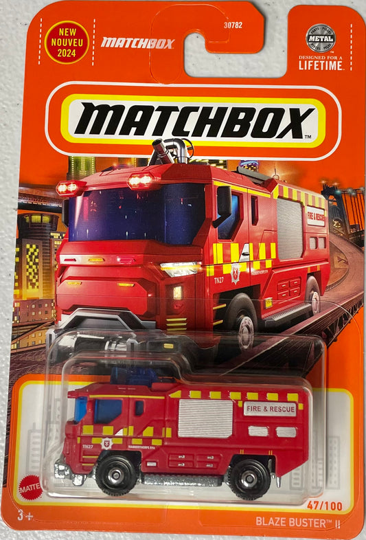 Matchbox 1:64 die cast Blaze Buster ll Fire Truck