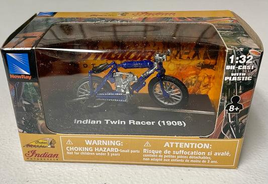 New Ray 1:32 die cast 1908 Indian Twin Racer Motorcycle
